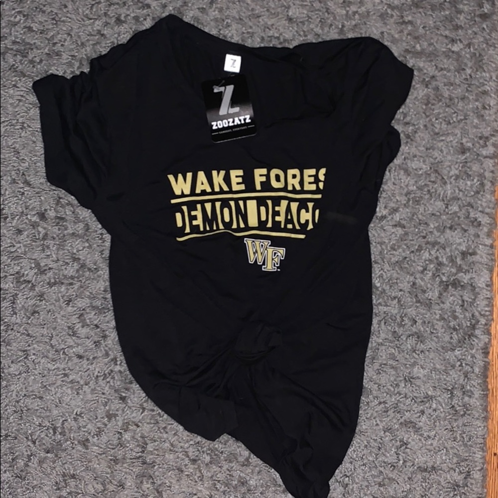 WFU game day tie shirt